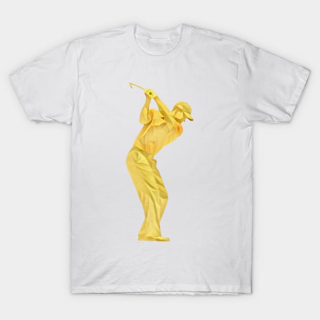 Golden Tiger Woods T-Shirt by YungBick